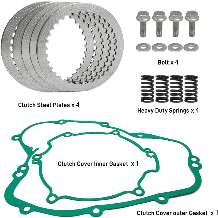 Clutch Kit & Frction Steel Plates & Gasket for Kawasaki KX80 KX85 KX100 KX112 1998-2024 OEM# 13088-1016 13089-1120