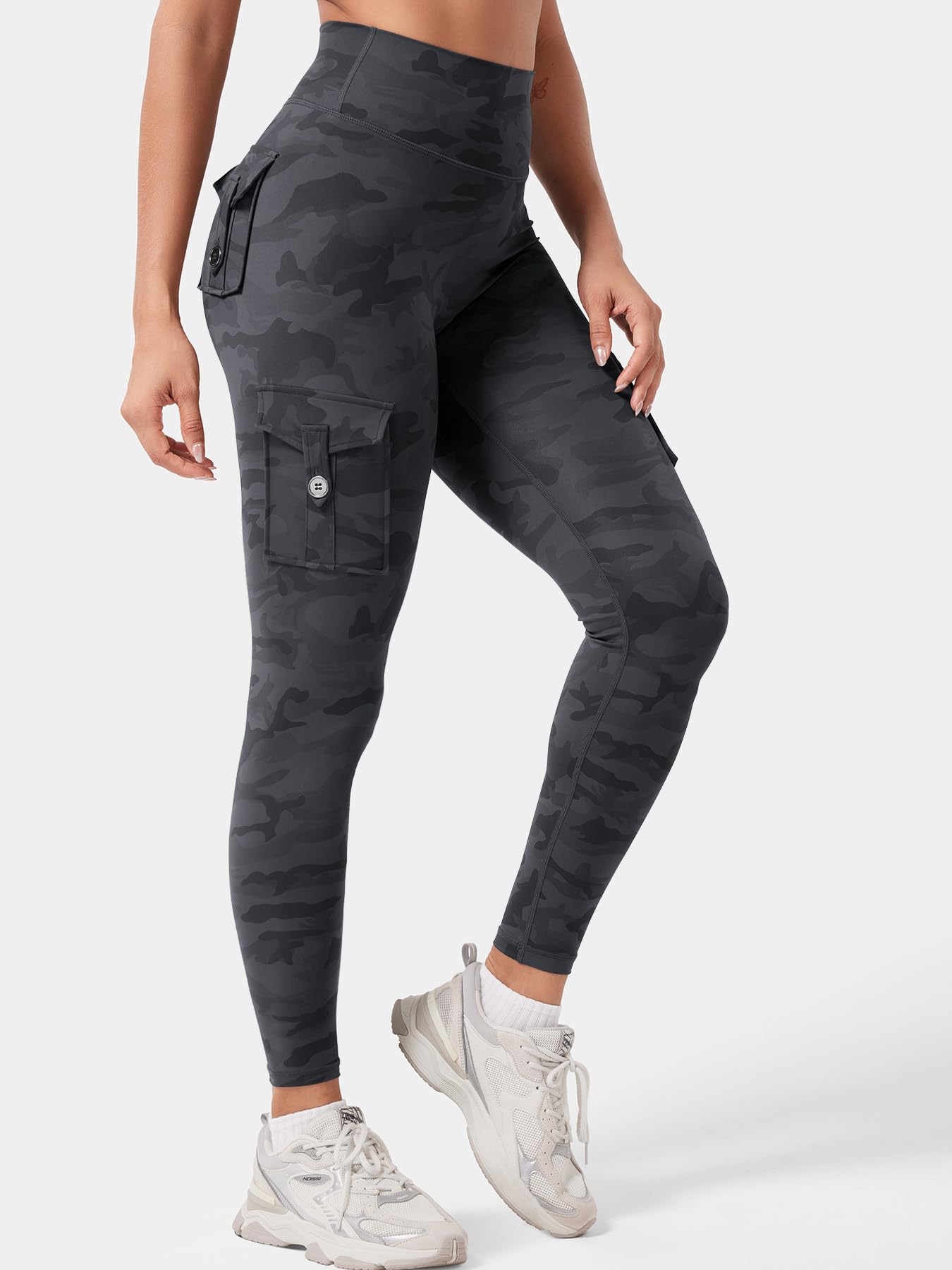 YEOREO CoreFlex Sport Leggings Damen Mit Taschen Invisible Scrunch Butt Gym Leggings High Waist Boom Booty Seamless Push Up Blickdicht Yoga Sport Leggings