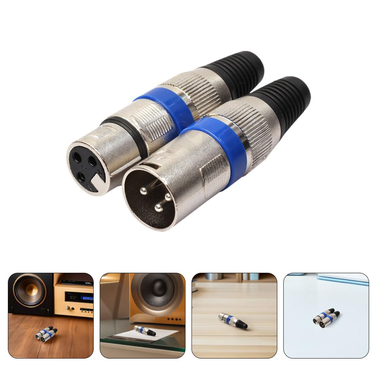 10 Stück XLR Audioadapter 3-polig aus Zinklegierung und PVC