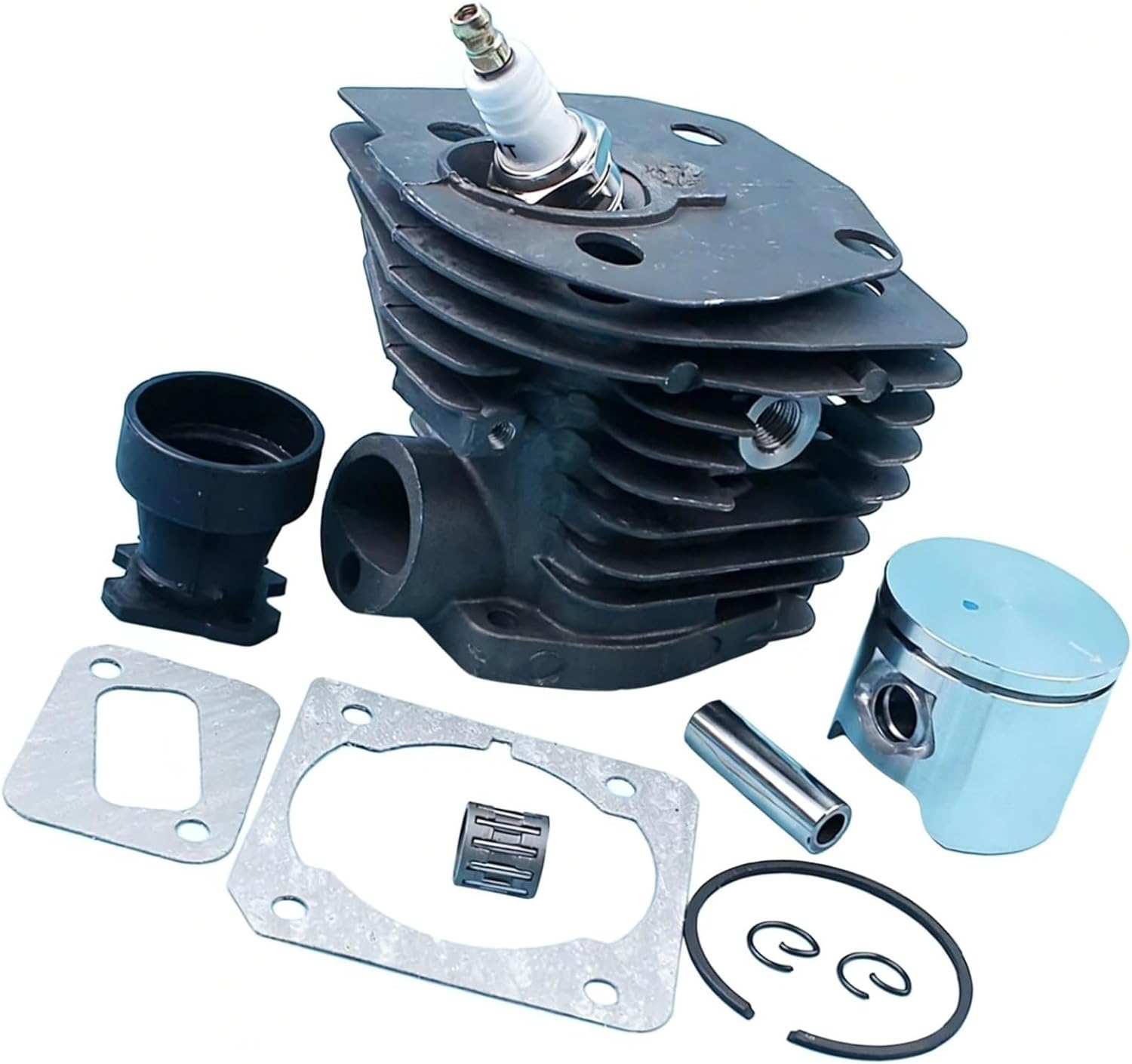 44mm Cylinder Piston Kit Gasket Plug Fit For CS 2152 2150 2141 2145 Chain Saw Manifold Plated