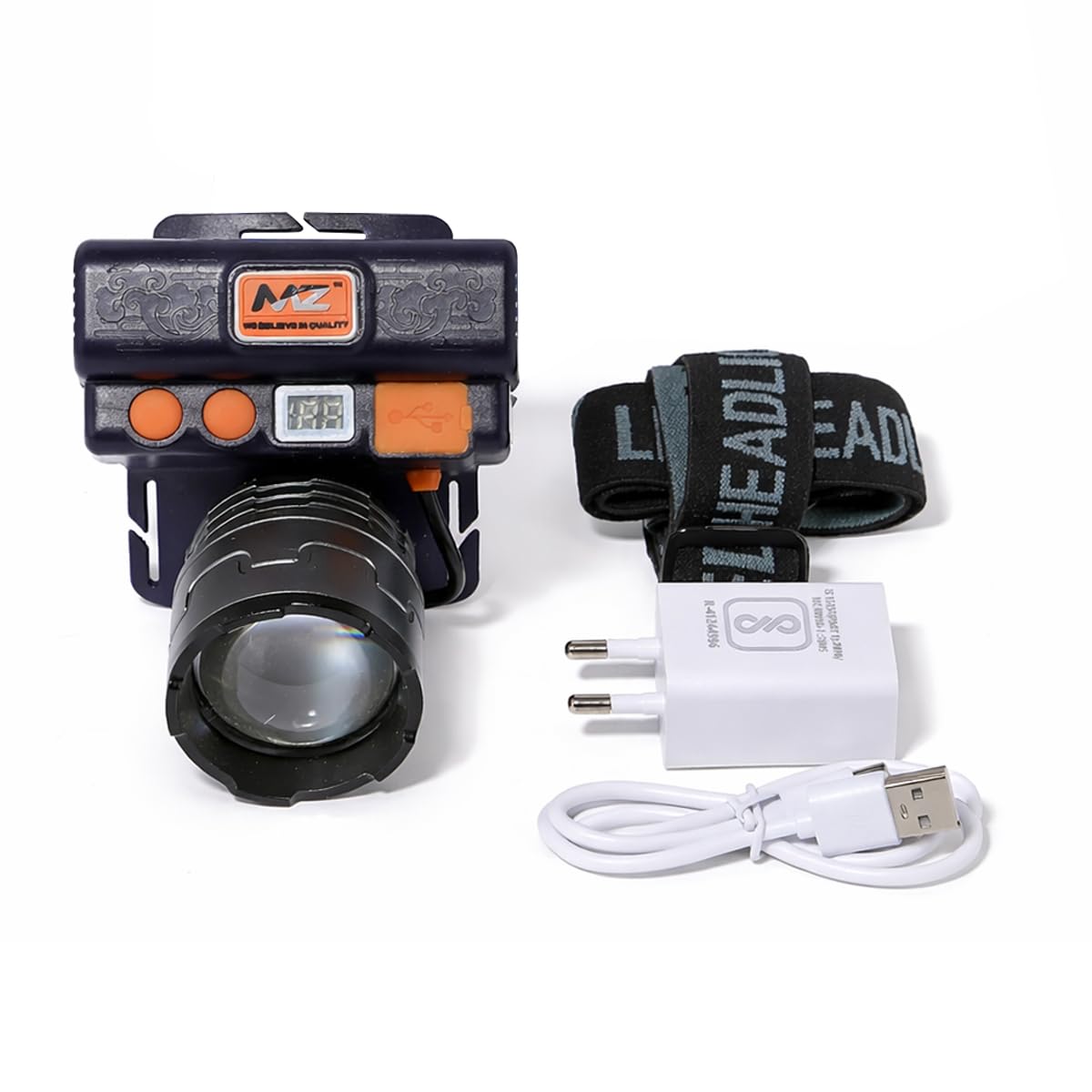 MZ M965 Head Lamp Rechargeable LED Headlight 300W High Power