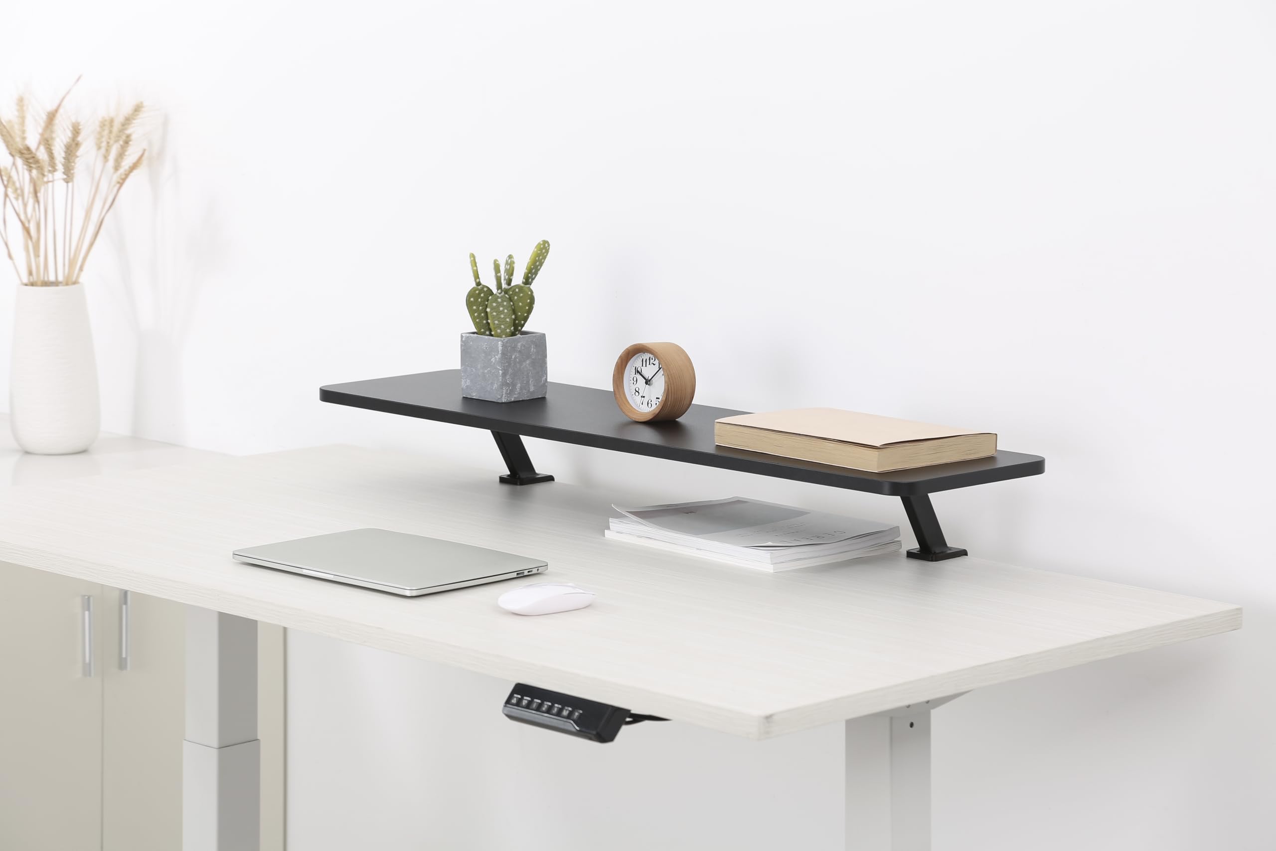 JIN OFFICE Extra Large Monitor Riser Stand For Height Adjustable Desk | Clamp Type Additional Monitor Shelf For Desk| Ergonomic Dual Layer Desk Extension| 1000mm*260mm Size (B0D8W8YKSS) Amazon Price History, Amazon Price Tracker