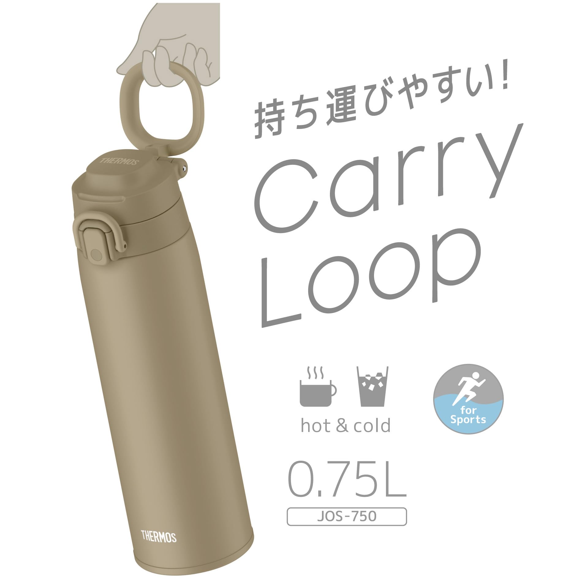 Amazon｜サーモス 水筒 真空断熱ケータイマグ キャリーループ付き