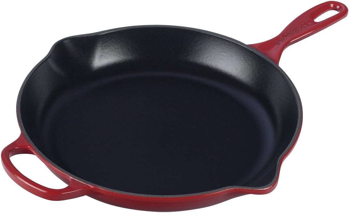 Le Creuset Enameled Cast Iron Signature Iron Handle Skillet, 11.75", Cerise - Image 7