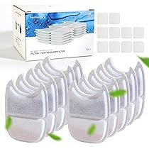 10 Pezzi di Filtri per FEELNEEDY 4L Fontanella per Gatti Senza Fili con Sensore di Movimento, Imballaggio Individuale