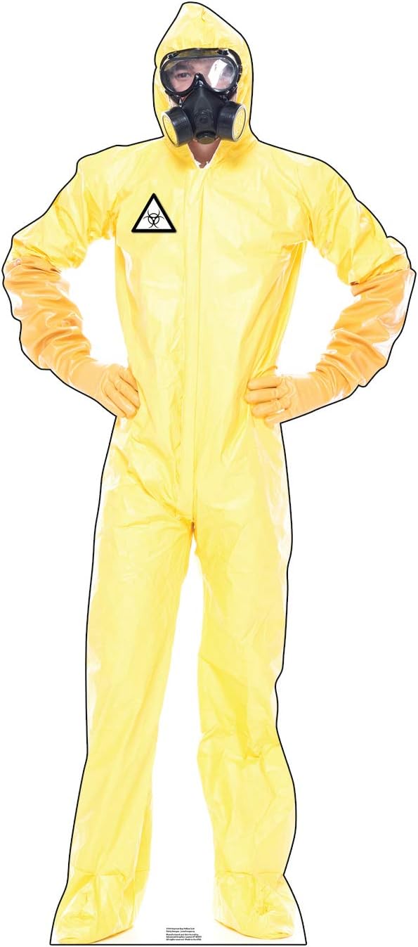 Cardboard People Hazmat Guy - Yellow Suit - Life Size Cardboard Cutout Standup