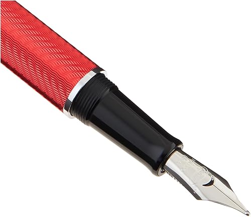 Miniatura 3 de Conklin Herringbone Signature Pluma Estilográfica Rojo - B