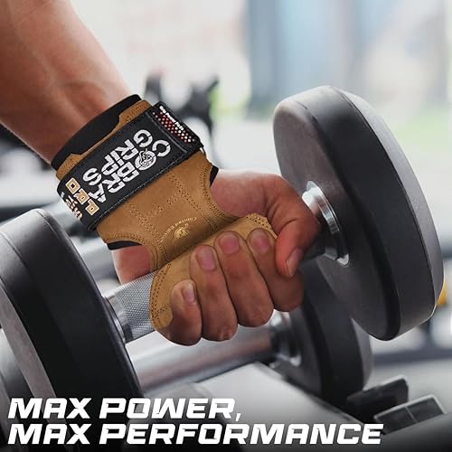 Miniatura 7 de Cobra Grips PRO Weight Lifting Gloves Heavy Duty Straps Alternative with Power Lifting Hooks Padded Wrist Support for Deadlifts & Bodybuilding Un