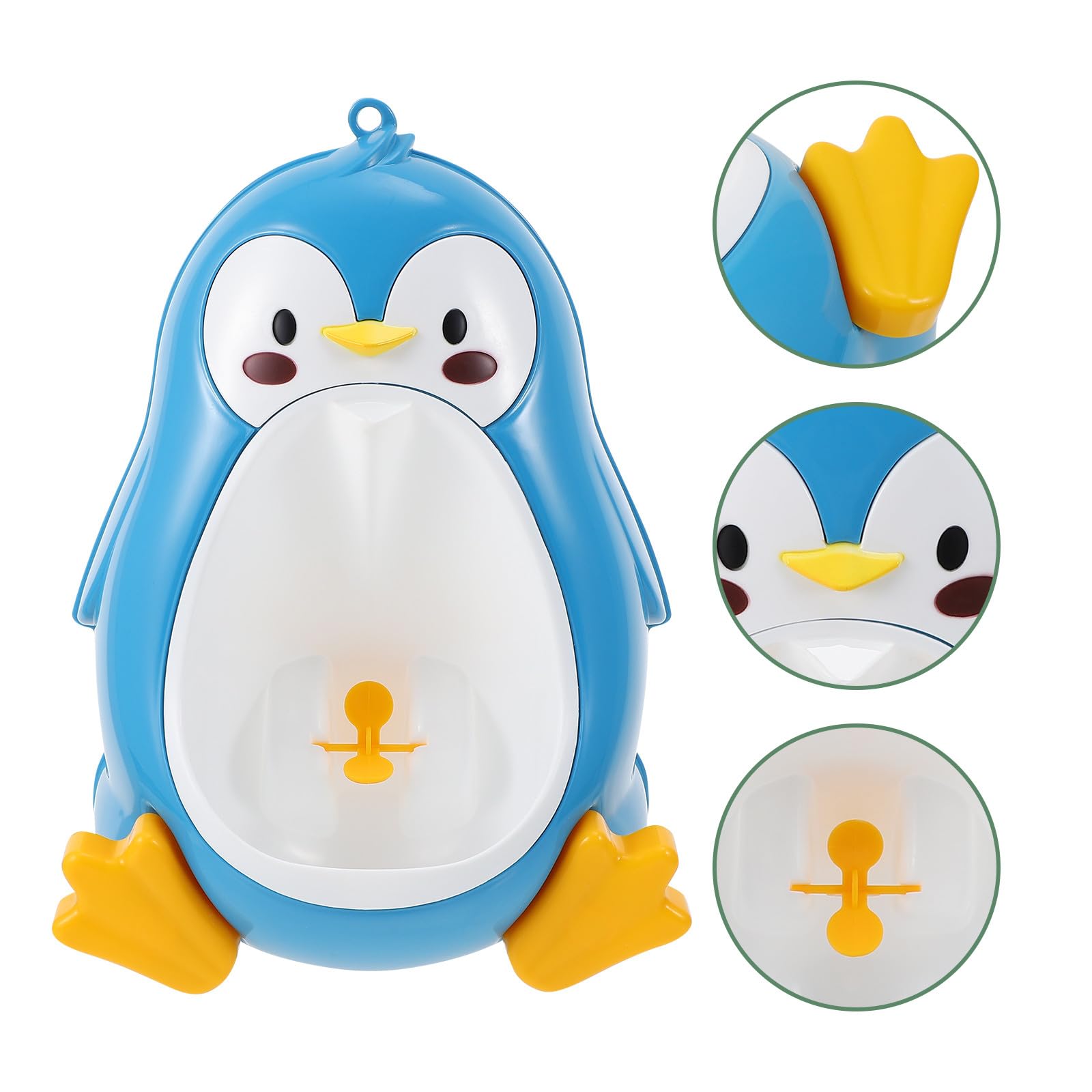 Vaguelly Urinal Leicht zu Reinigen und Bequem zu Benutzen Kinder aus Pp in Blauer Pinguinform Töpfchen und Training für Jungen zur Badezimmerdekoration