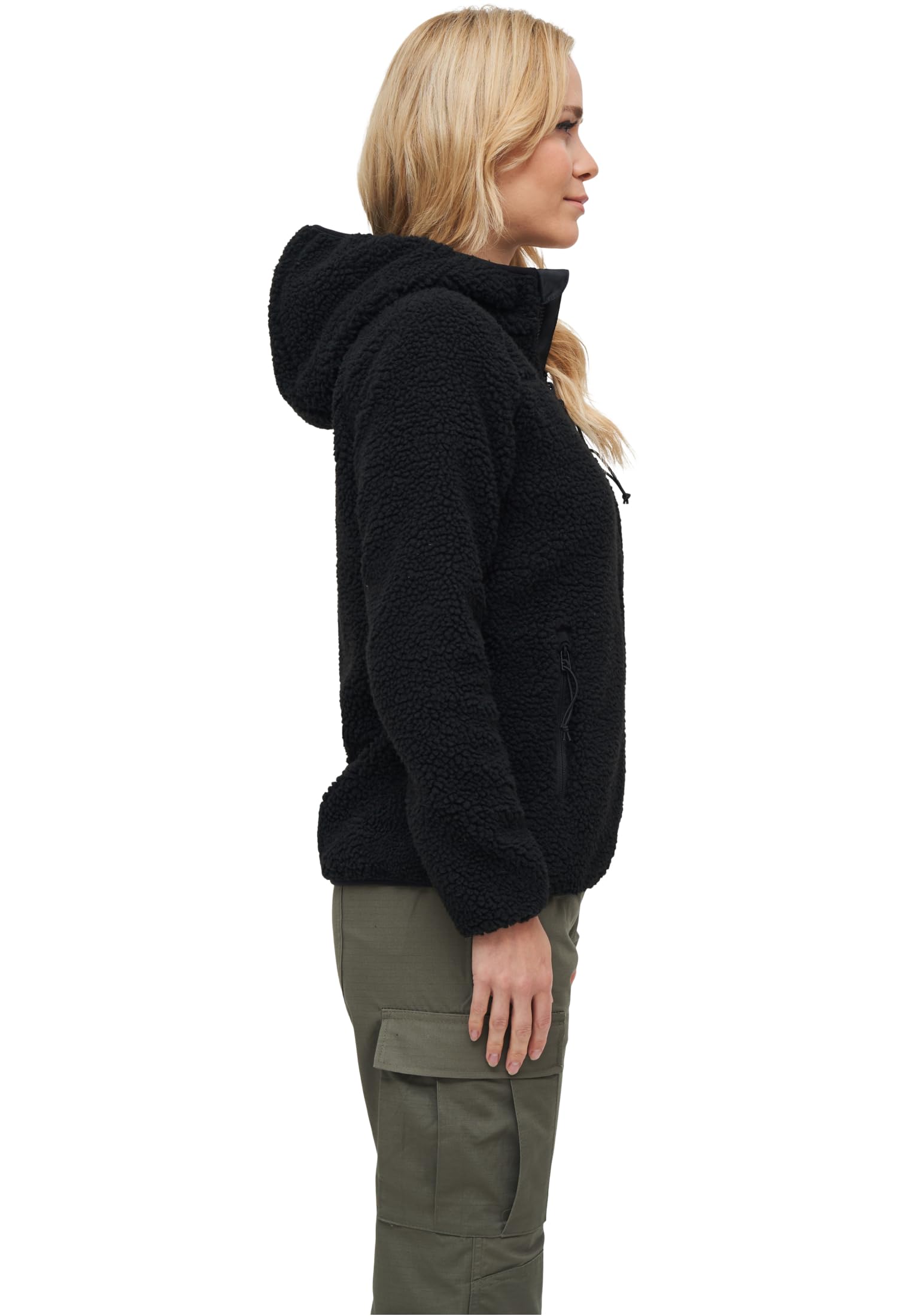 Brandit Ladies Teddy Fleece Jacket Donna Giacca In Pile mimetico bosco