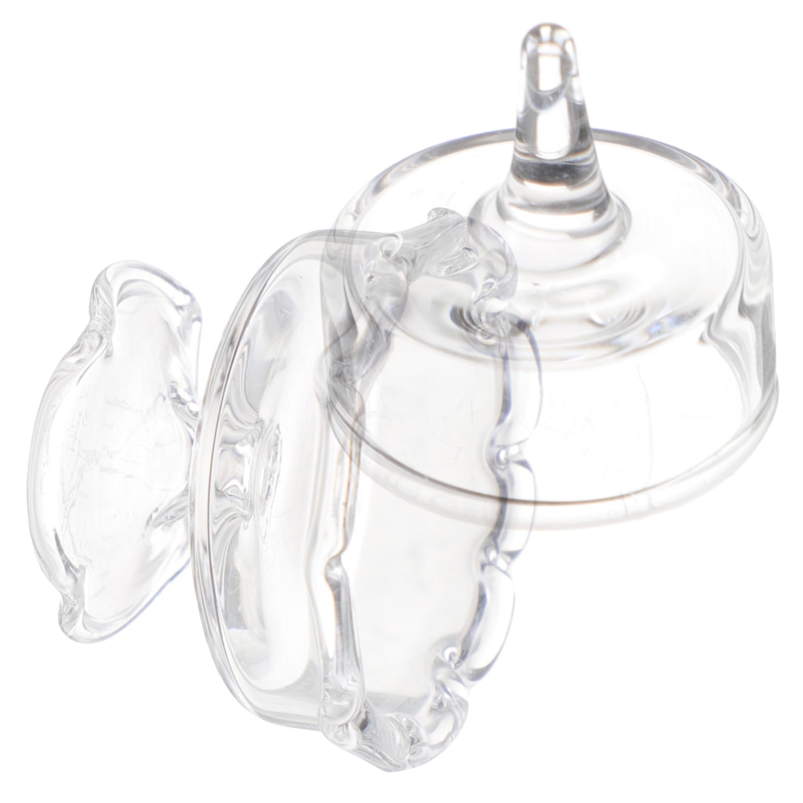 UPKOCH Doll House Cake Display Stand Mini Cake Stand Lid Miniature Plate for Pretend Play