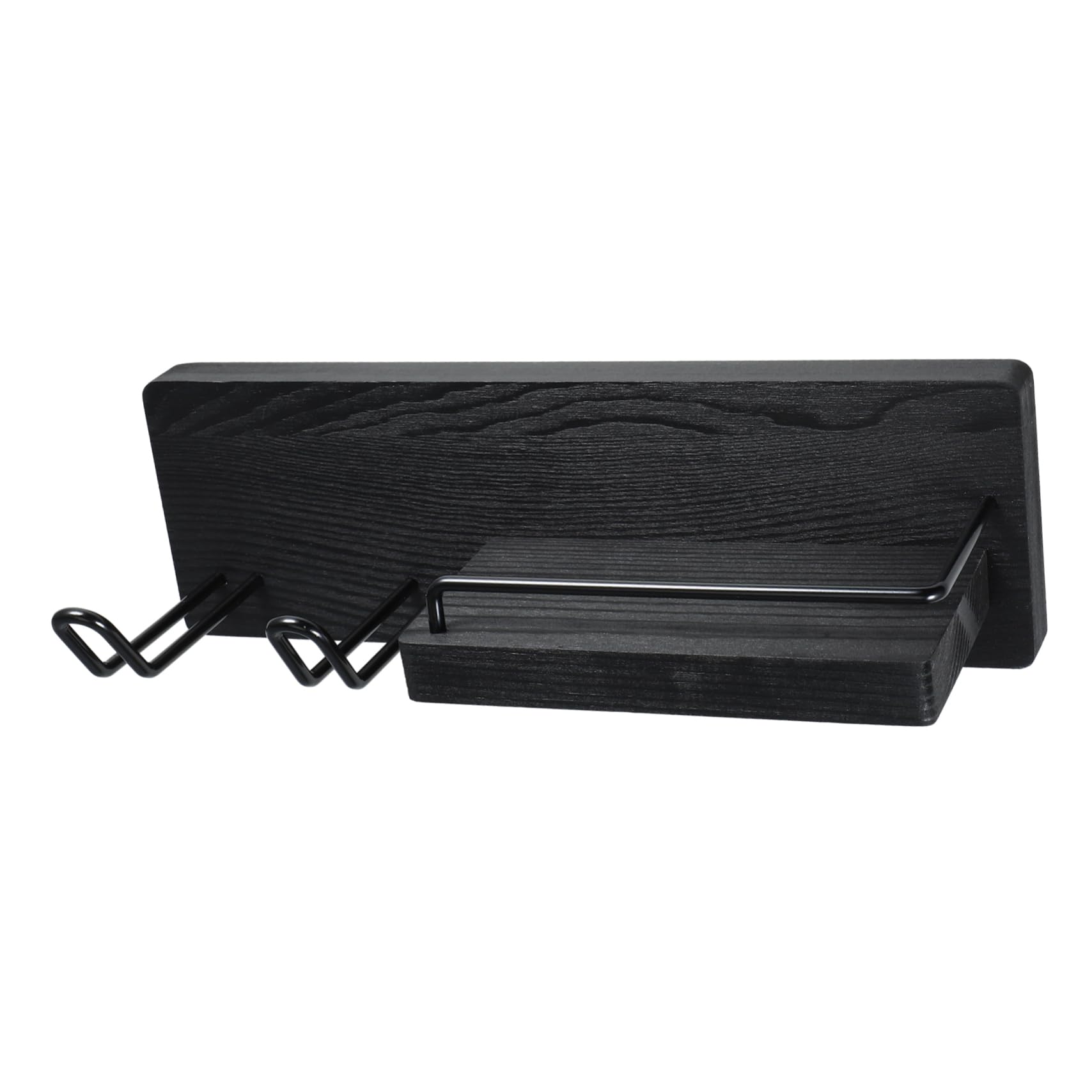 Wakauto Wall Mounted Hair Dryer Organizer Sturdy Hair Tool Holder for Bathroom Easy No Drill Installation Space Saving Blow Dryer Rack for Sundries Stylish Design