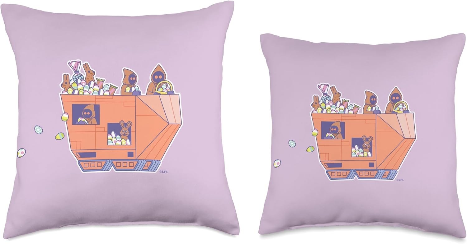Star Wars Jawas Sandcrawler Easter Egg Hunt Throw Pillow