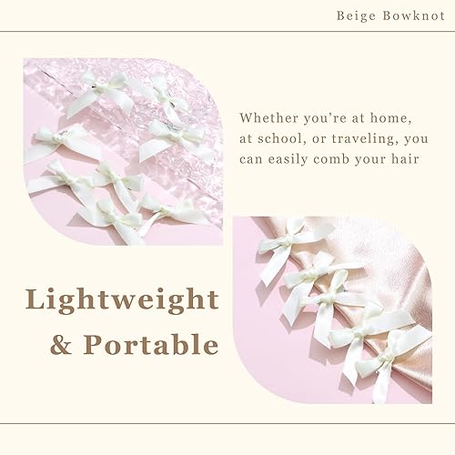 Vista 61 de 30 piezas de pinzas para el cabello con lazo de raso rosa, accesorios para el cabello con lazo de raso mini, lindos lazos para el cabello, barretas