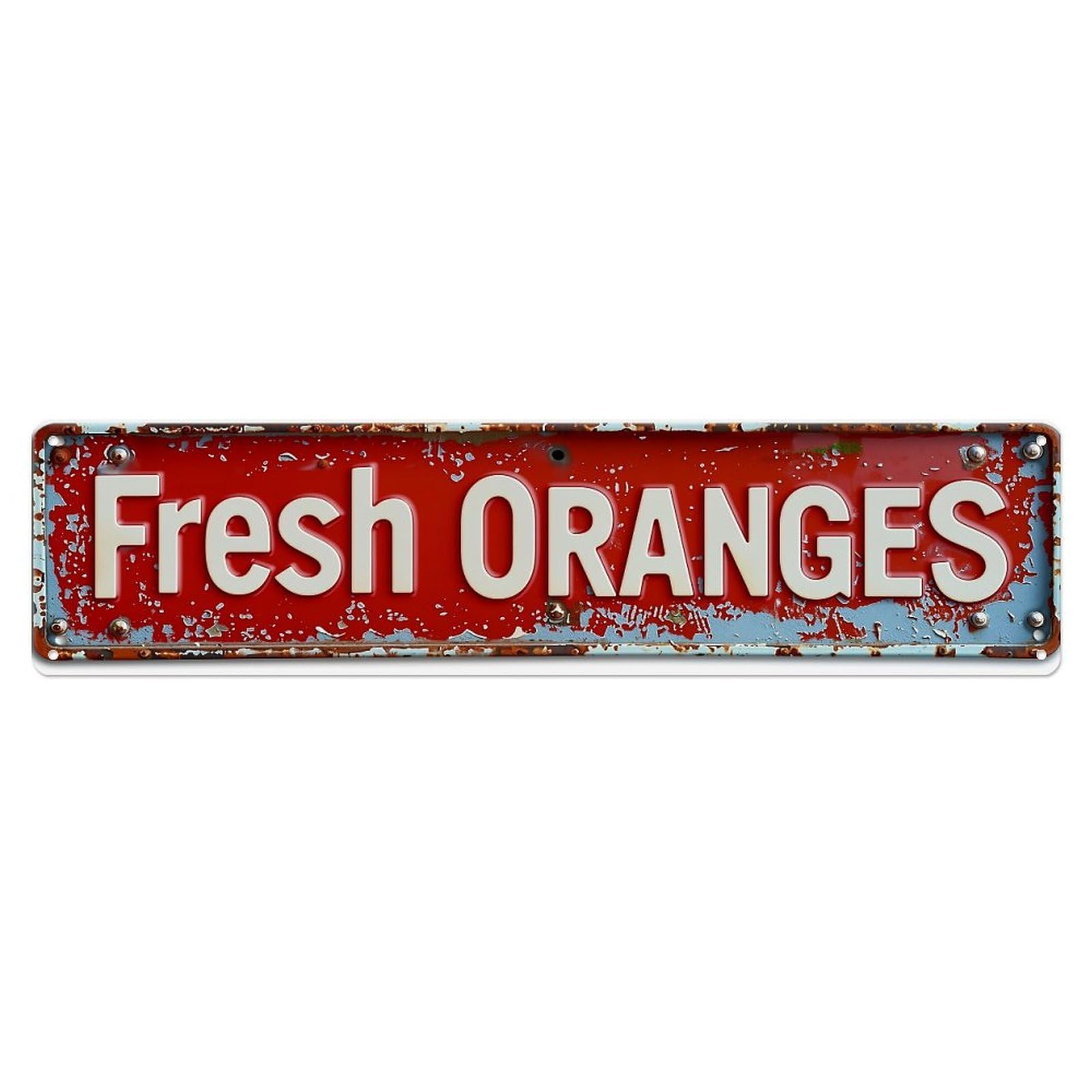 Fresh Oranges Sign Pattern Metal Tin Sign Plaque