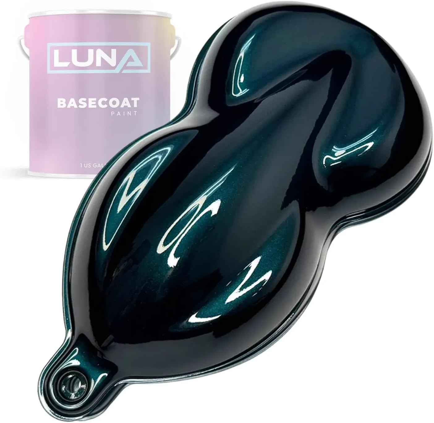 Tahitian Green Midcoat - Metallic - 1 Gallon Professional Paint for DIY Enthusiasts, Hobbyists, and Automotive Shops - Premium Quality for Professional Installers - Luna Eclipse