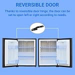 SMETA Update 12 Volt Refrigerator Mini Fridge 1.4 cu.ft wih Lock Semi Truck Refrigerator Freightliner Cascadia Drivers DC 12V|110V Compact Refrigerators RV Small Fridge Upright Camper Wheeler Van 36qt
