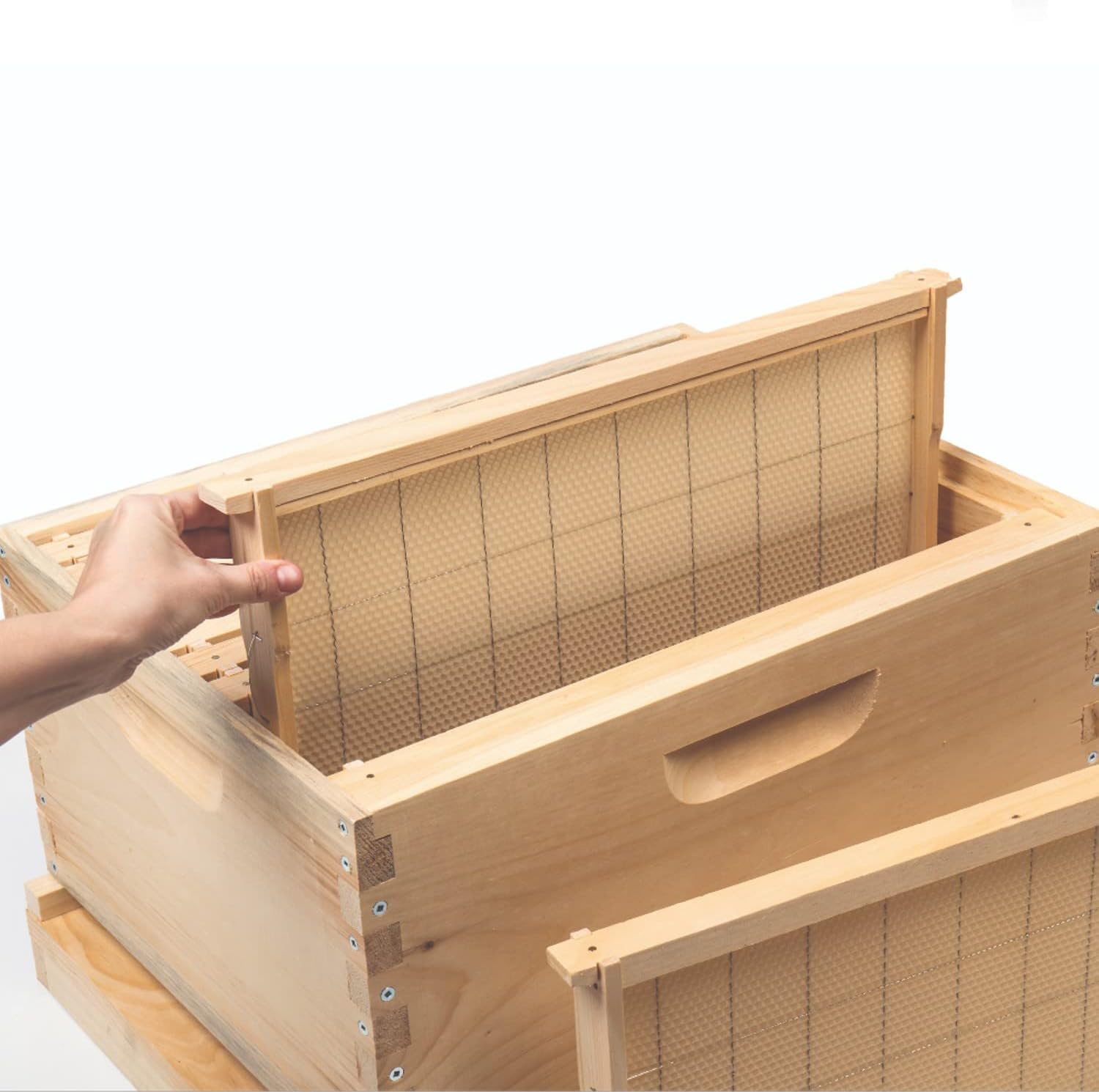 Stoney Acres Beekeeping Hive Kit, Includes 1 Deep Box with 10 Frames, Telescoping Metal and Inner Cover, Screen Bottom, Assembled Wood, Amish Made