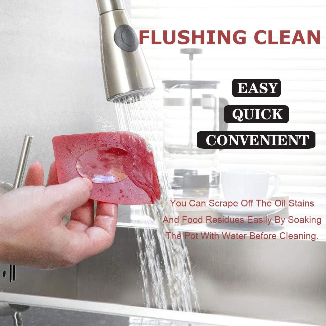 Grill Pan Scraper Cast Iron Pan Scrapers Hand Held Skillet Scrubber Scraper Cleaners Tools For Cast Iron Pans,Frying Pan,Skillet,Grill,Wok,Dutch Ovens,Waffle Iron Pans,Cookware Accessories: Home & Kitchen