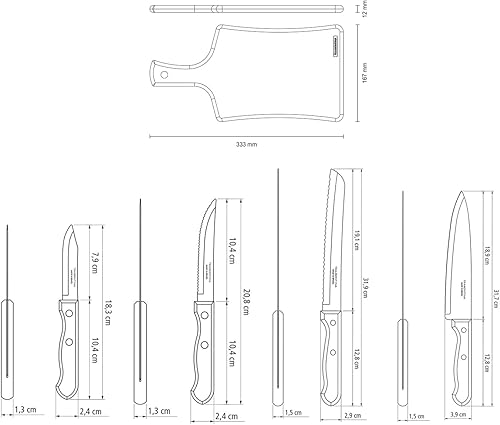 Miniatura 4 de Tramontina Juego de cuchillos de cocina, naturales