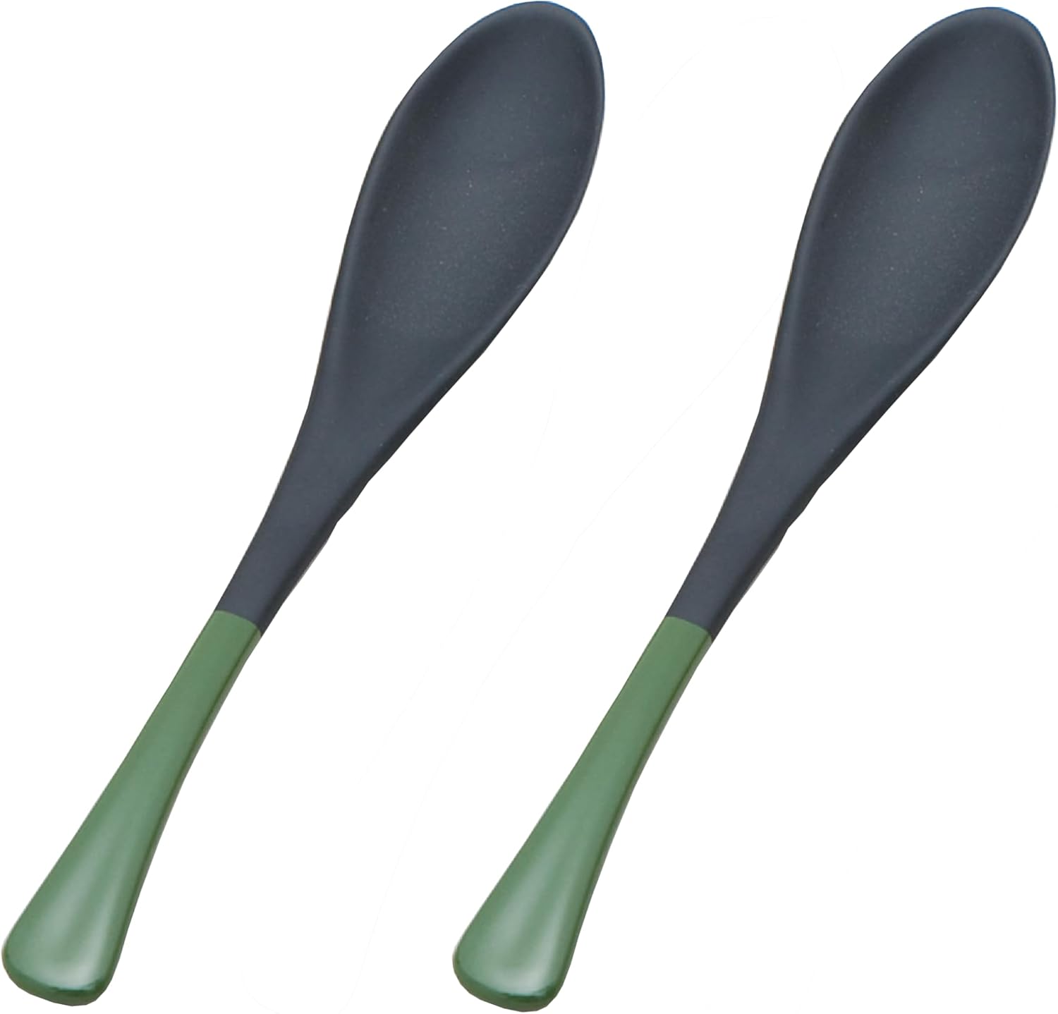 Wakaizumi Lacquer Cooking Lacquer Yeast Spoon, Black/Green, Set of 2 H-59-95