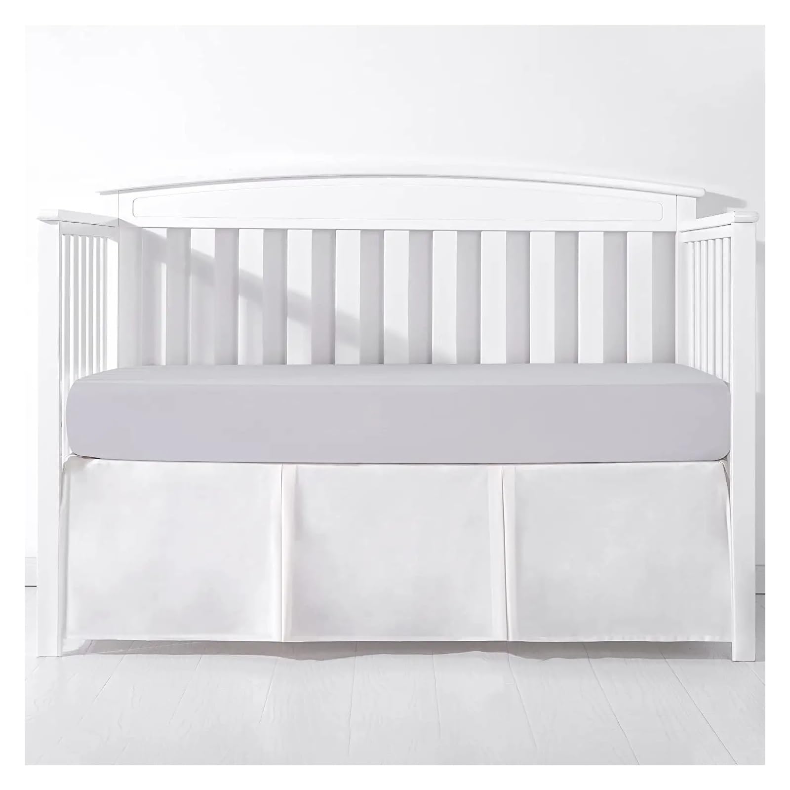 Jupe de lit Jupe de lit de Berceau plissée Standard Ajouter des draps Blancs for bébé garçons Filles - literie de pépinière Enfant en Bas âge 14 Pouces de Haut (Color : Wihte, Size : 70x 140 x 36 cm