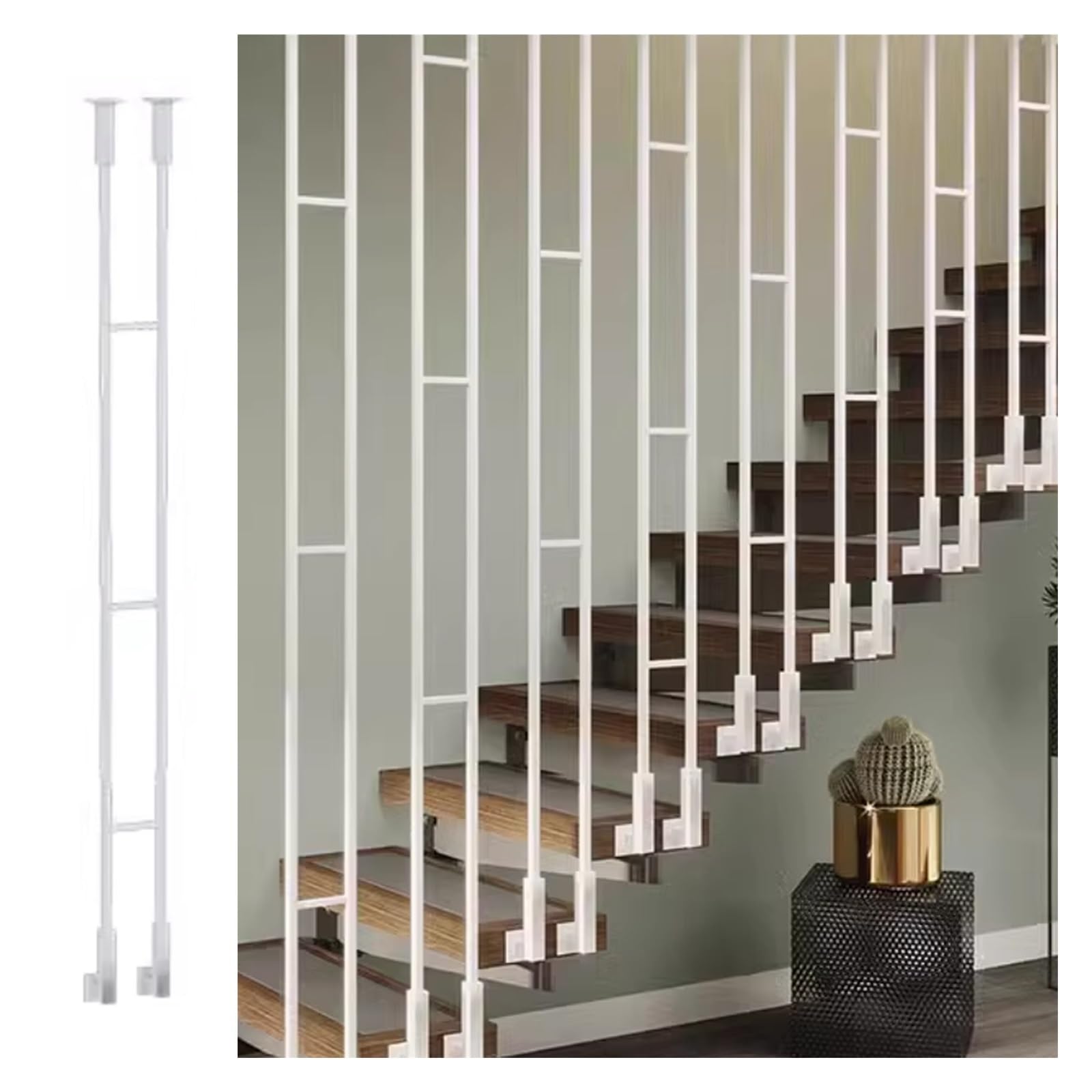 Kit balustres en métal L SD haut de gamme pour escalier intérieur