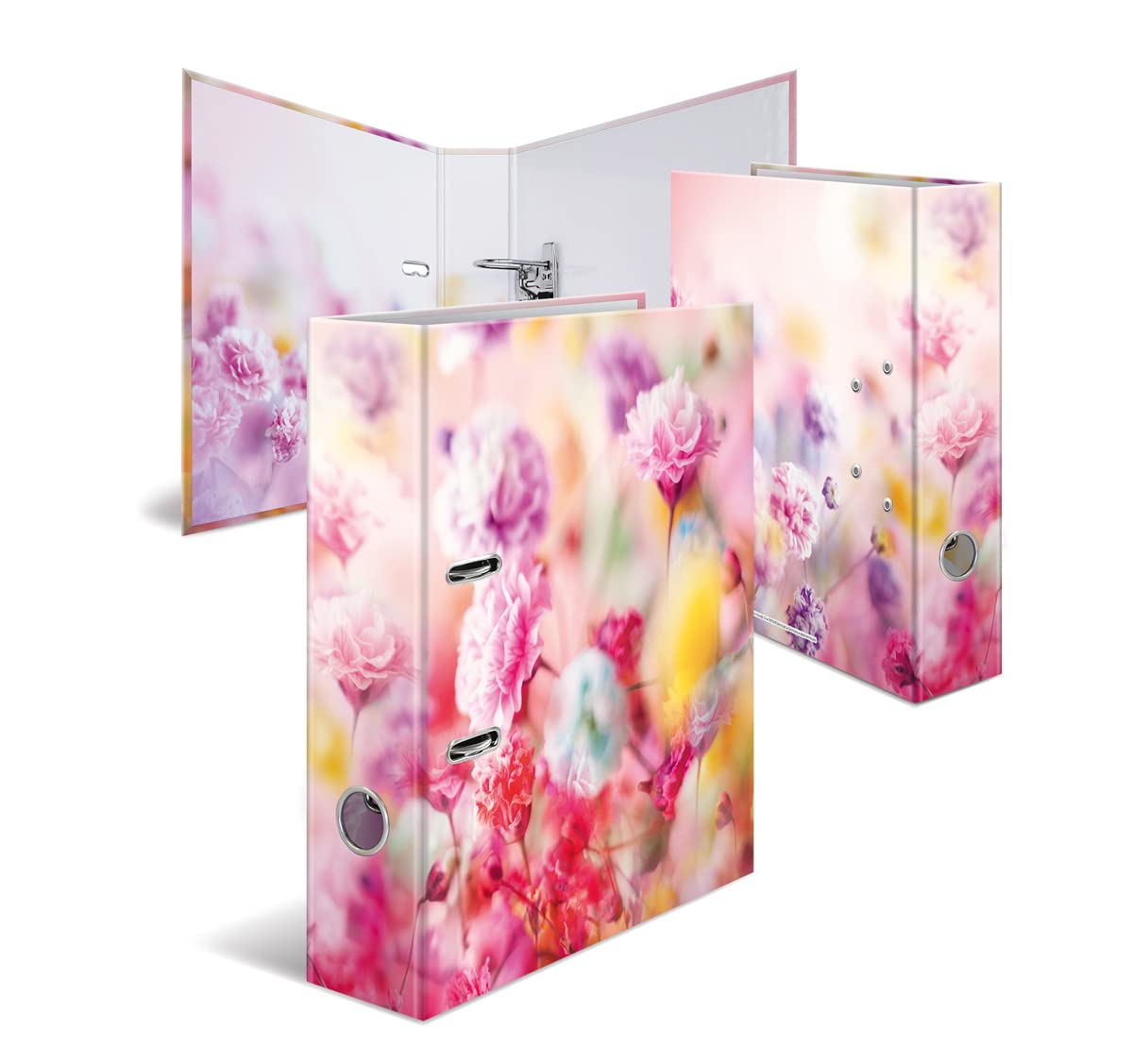 HERMA Folder A4 Pink Flowers, 7 cm Wide, Children's Ring Binder with Plants Motif - Image 4