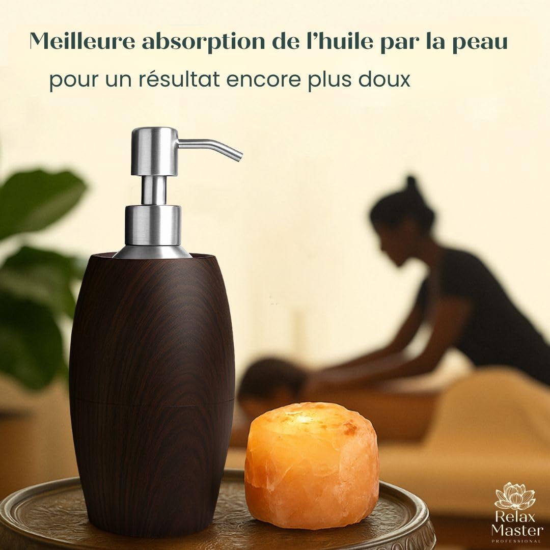 Chauffe-Huile de Massage Aspect Bois - Relax Master® - Appareil de Massage Électrique Professionnel - Chauffe-Huile - Salons de Massage - Gua Sha - Bien-être - Spa