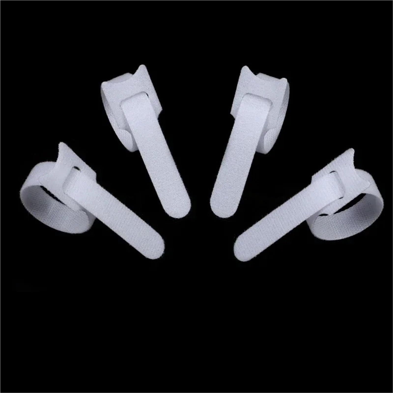 Lot de 60 à 6000 attaches de câble réutilisables en nylon pour casque audio USB Blanc