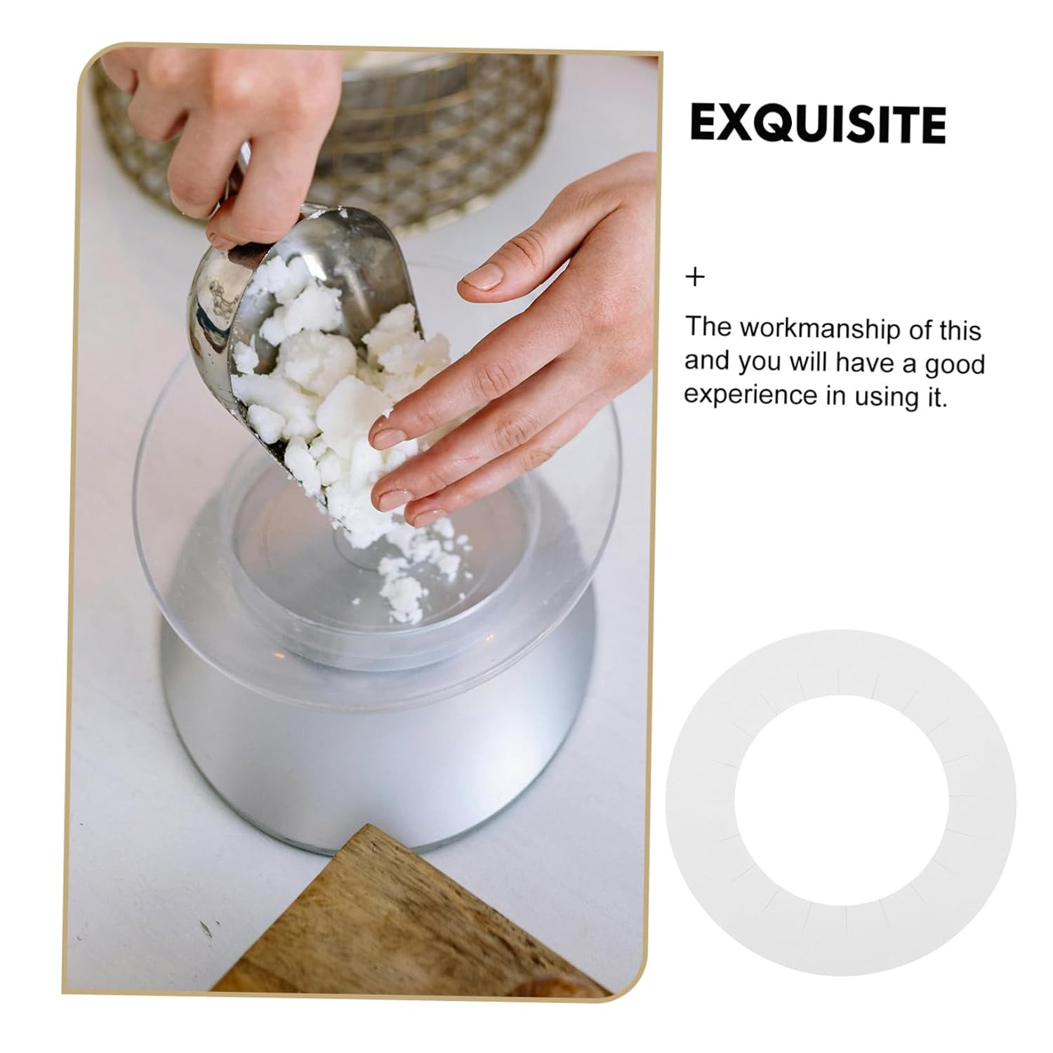 GLEAVI Wax Machine Protective Mats 20pcs Paper Rings Serrated Shape Paper Mats Wax Warmer Supplies White