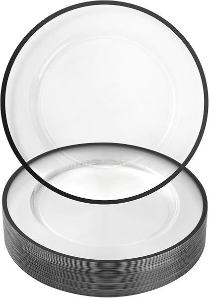 Goodluck 12 Inch Disposable Plastic Charger Plates