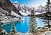 Toys Puzzle Adulte Foret du Canada lac et Montagne - 1000 Pieces - Collection Paysage d hivers - Les rocheuses - Neige