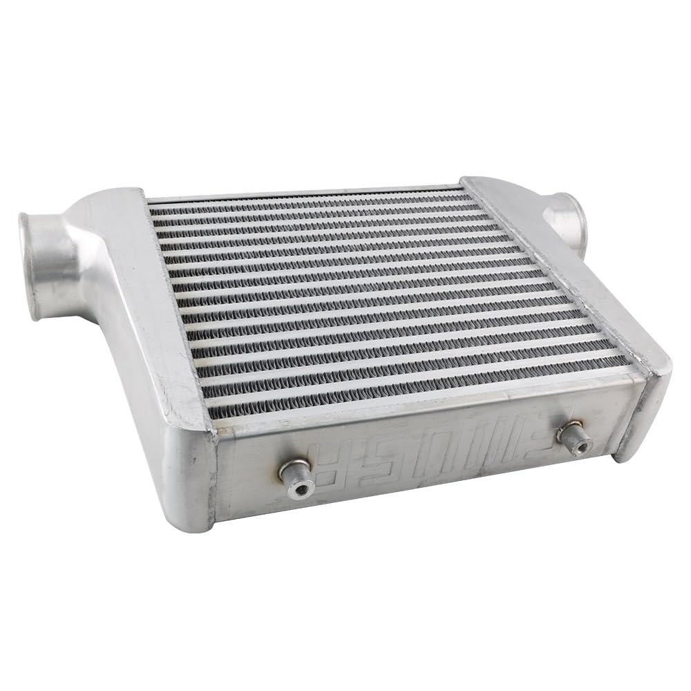 Intercooler samochodowy Intercooler uniwersalny 280x300x76mm aluminiowy grzejnik dolotowy zimnego powietrza 3-calowy wlot 76mm wylot do samochodu Turbo Intercooler do turbiny