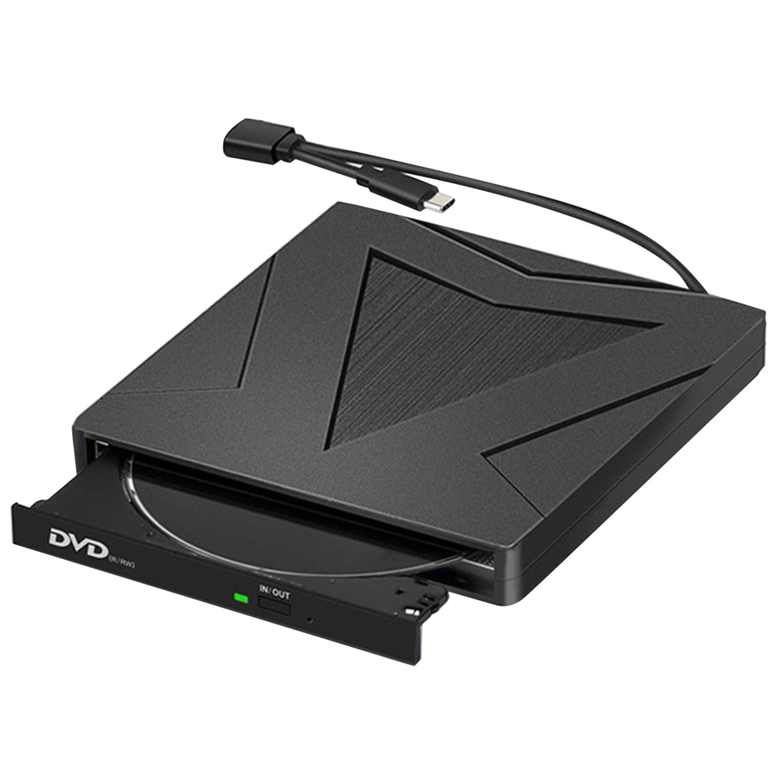 DC 5V External Optical Drive with Dual USB3.0 & Type-C DVD CD VCD Disc Read 5Gbps Transmission Silent Working for Laptop-image-17