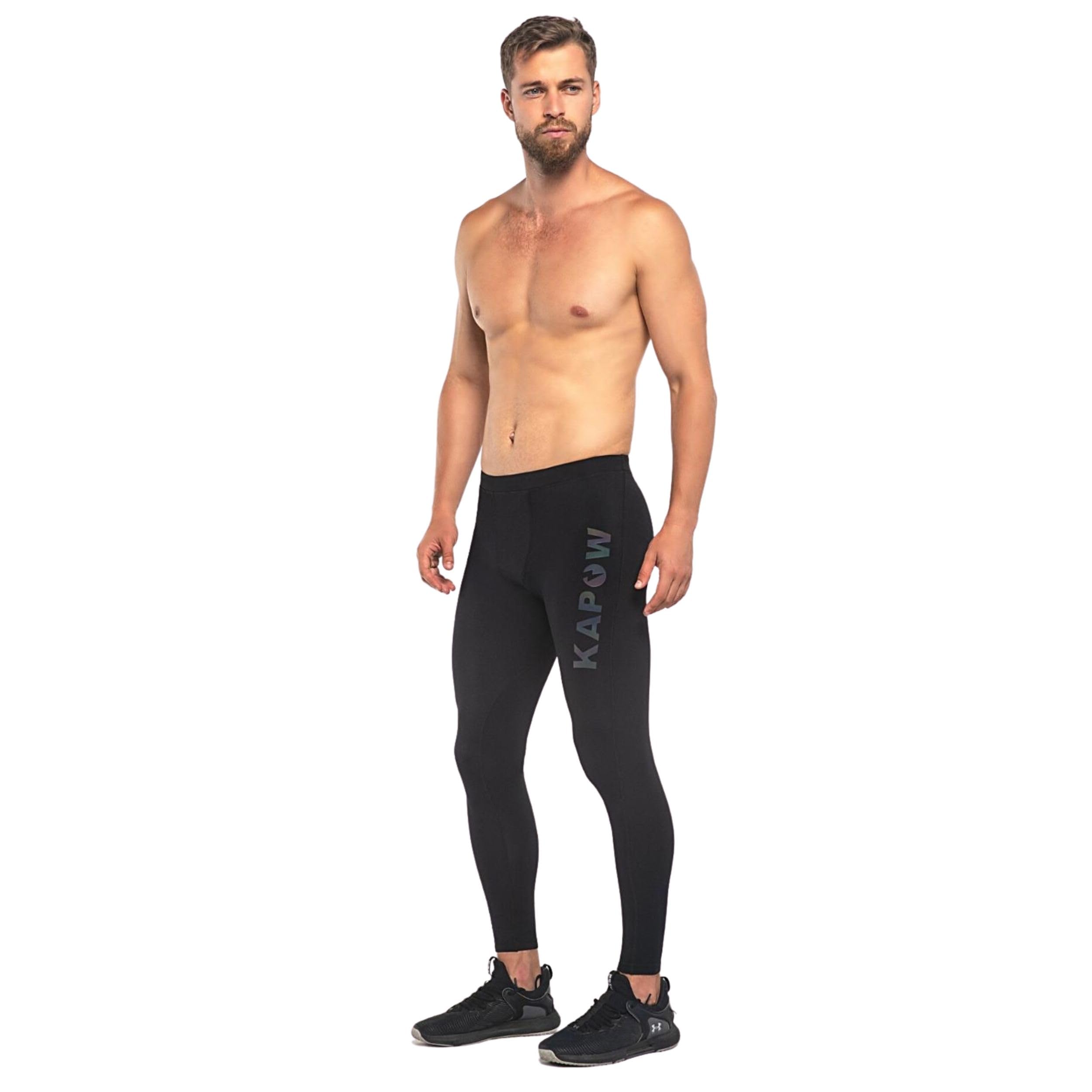 Kapow Meggings Leggings Sportivi Contenitivi da Uomo Compression X con Tasche