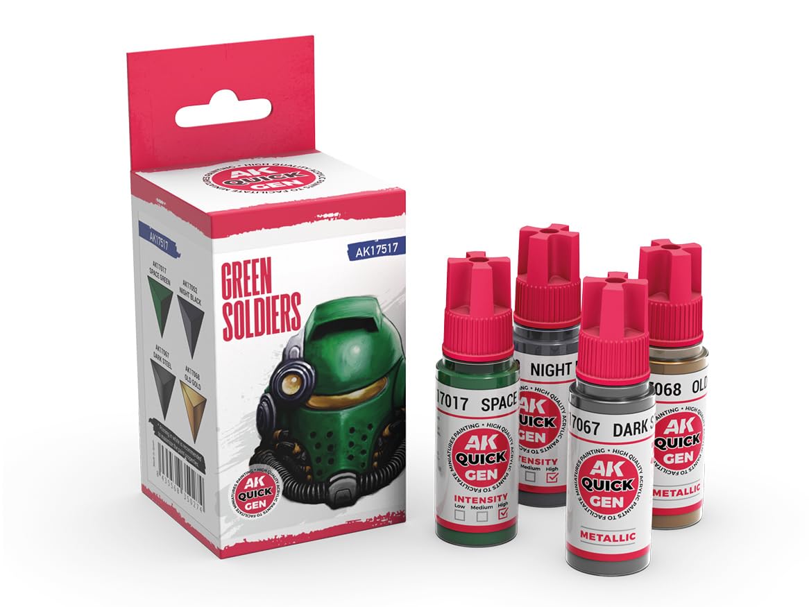 Ak Interactive Green Ak Quick Gen Set Ak17517 Soldiers (4X18ml)