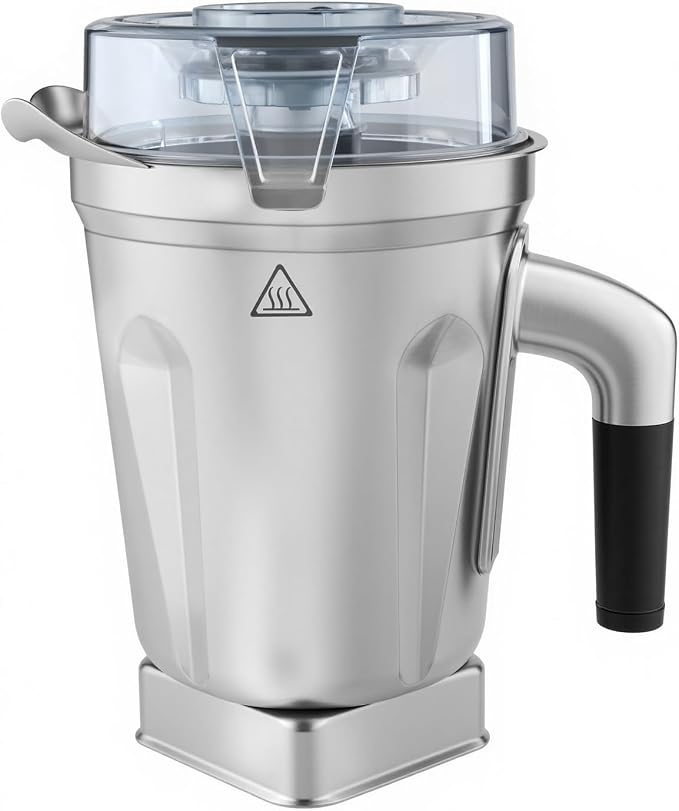 64oz Stainless Steel Container for Vitamix Blenders, Stainless Steel Blender Pitcher Compatible With Vitamix 5200 750 6300 Vm0103 Vm0197 E310 A2500 Explorian Commercial Ascent etc Series