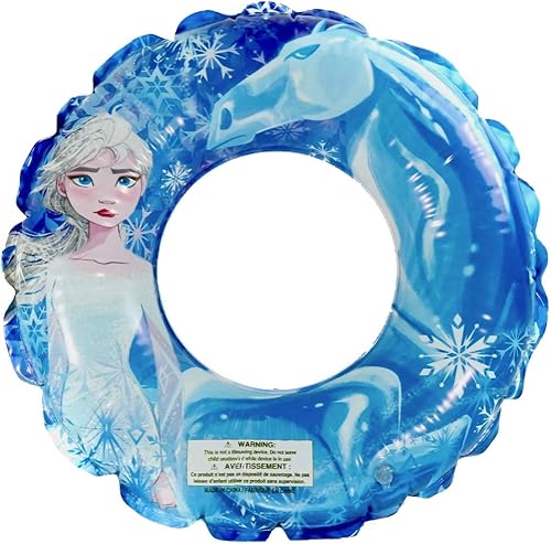 Disney Frozen 2 Juguetes temáticos para fiestas en la piscina, anillo de natación inflable, para fiestas de verano y regalo, diversión acuática para
