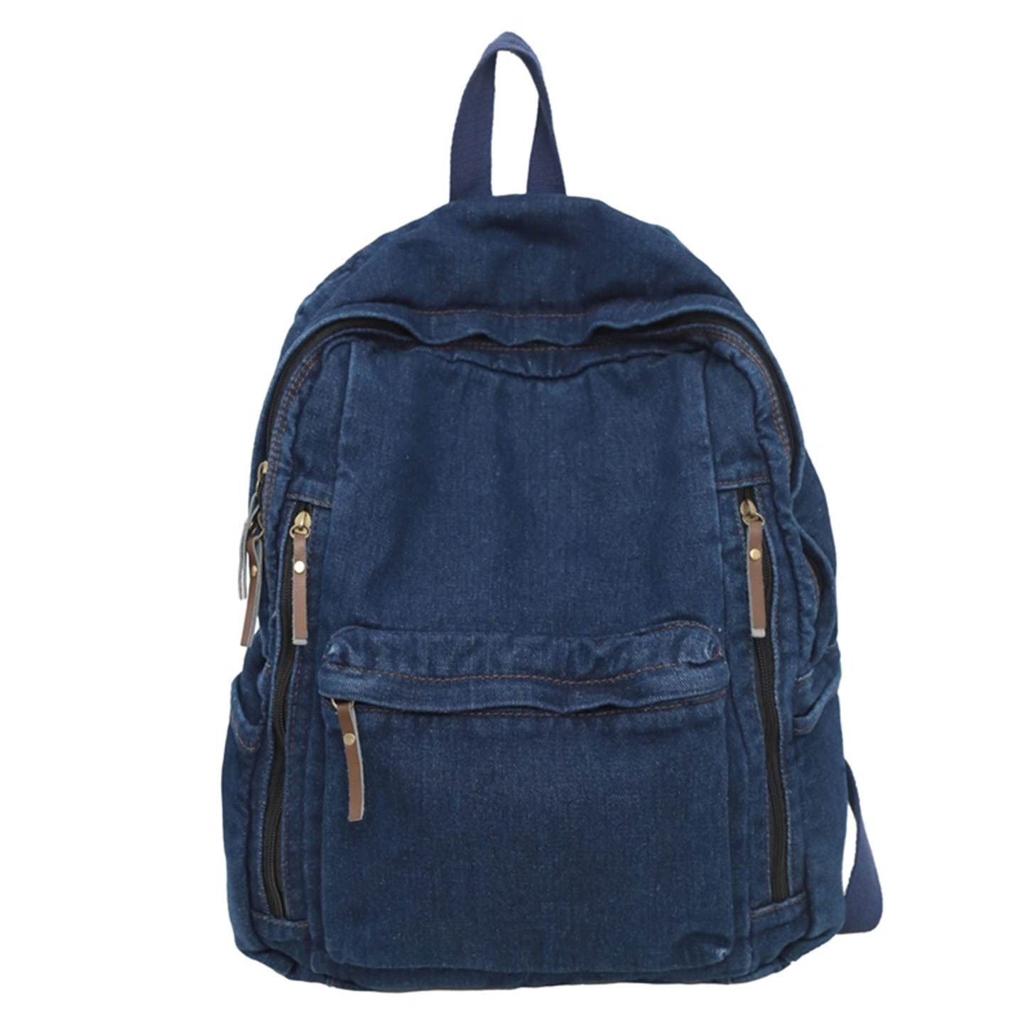 MaxxCloud Vintage Denim Laptop Backpack Casual Canvas Daypack Handbag Purse Lightweight Rucksack Shoulder Bag
