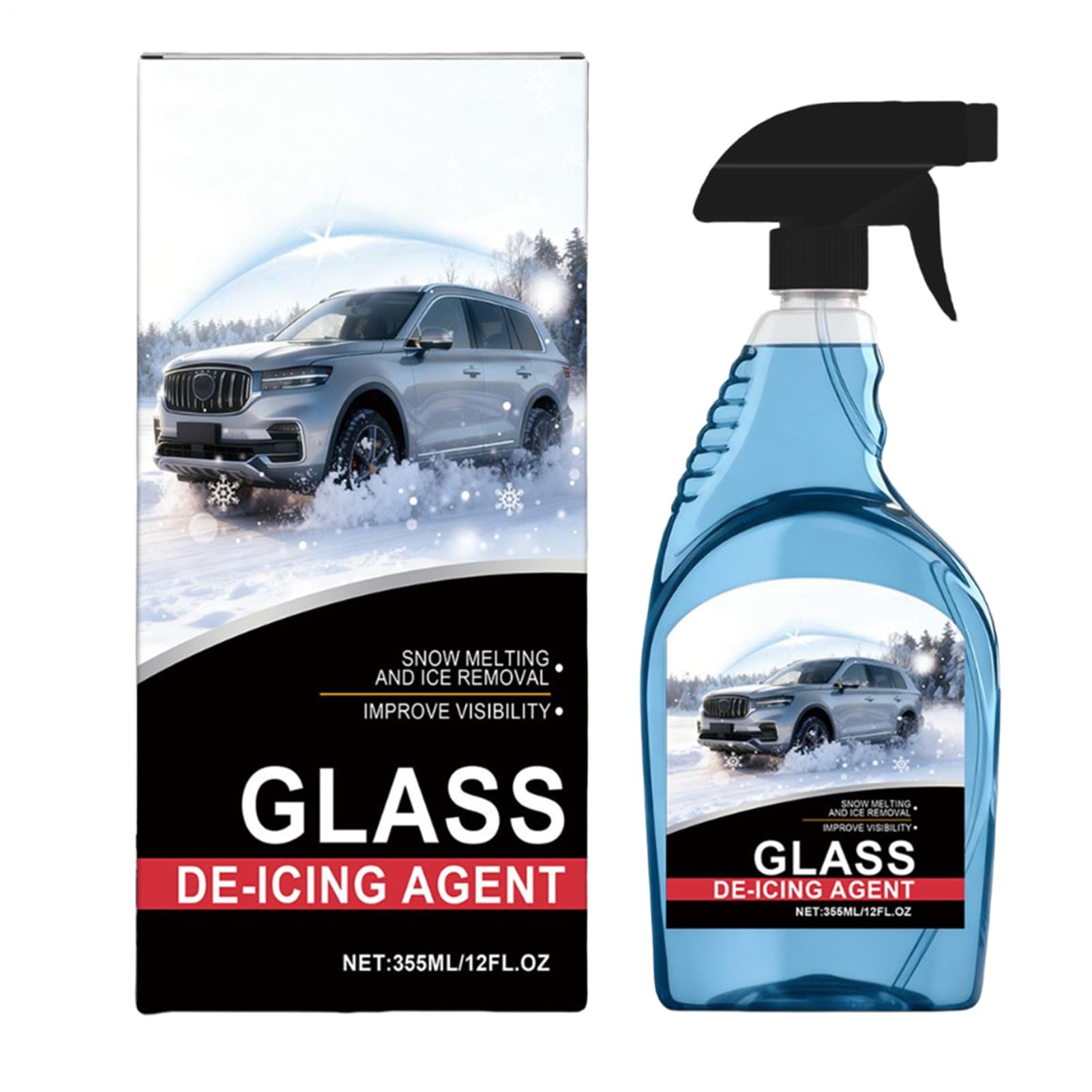 Dégivrant Pour Pare-Brise De Voiture 355 ml Nettoyant Et Anti-Givre Pour