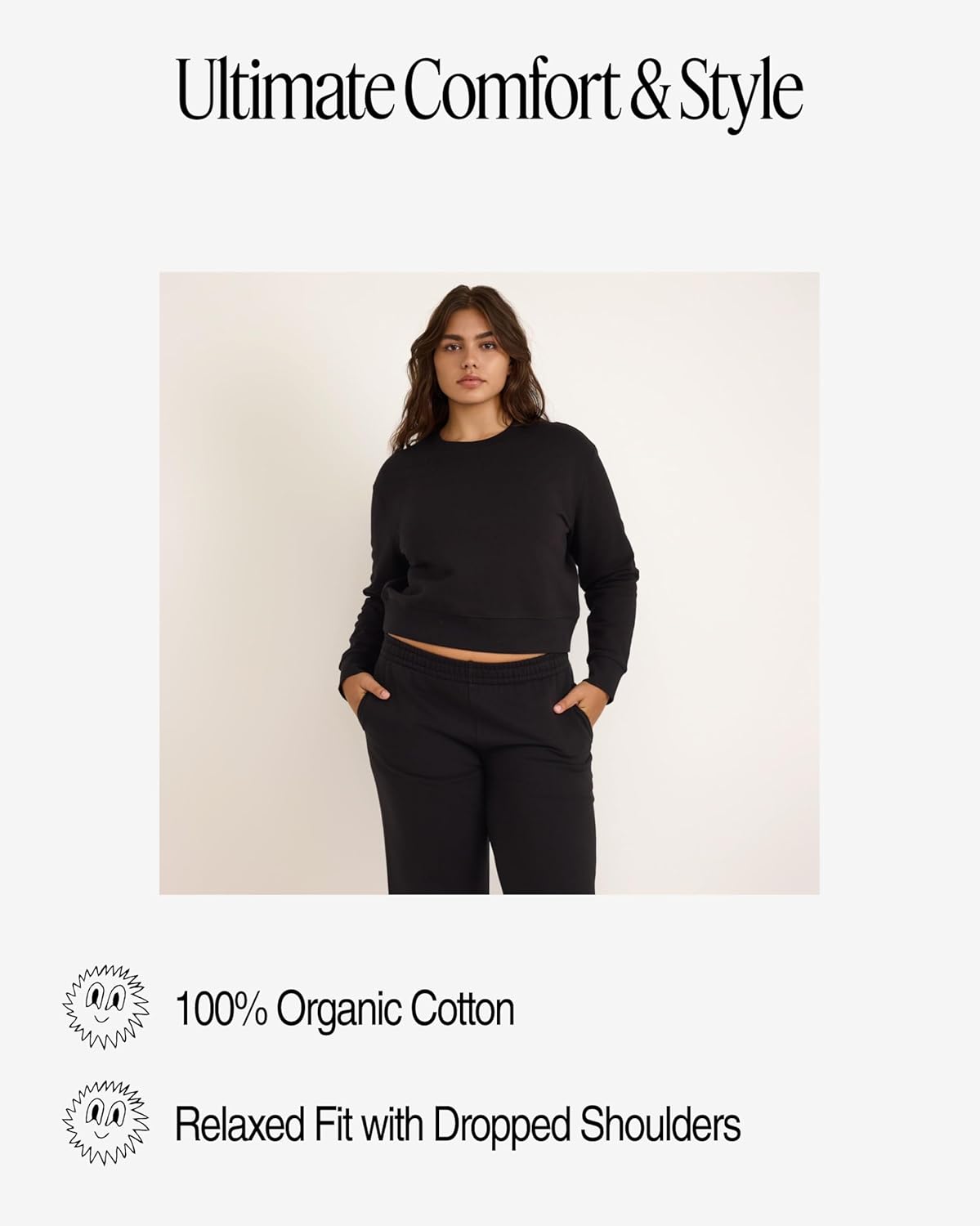 Organic Basics womens Weekend Boxy Crewneck Sweatshirt - Image 4