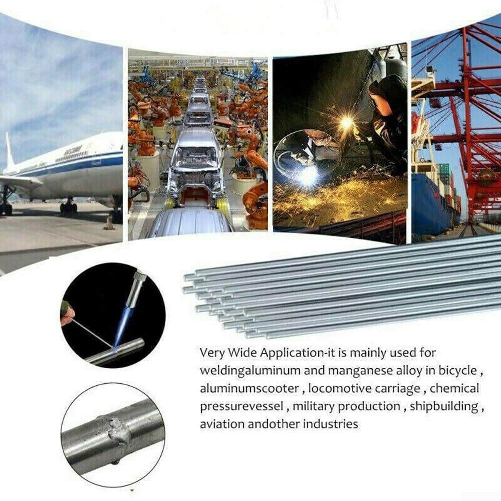 Durafix - 1020 aste per saldatura in alluminio, ad alta conducibilità elettrica, resistenti (1,6 mm x 330 mm, 20 pezzi)