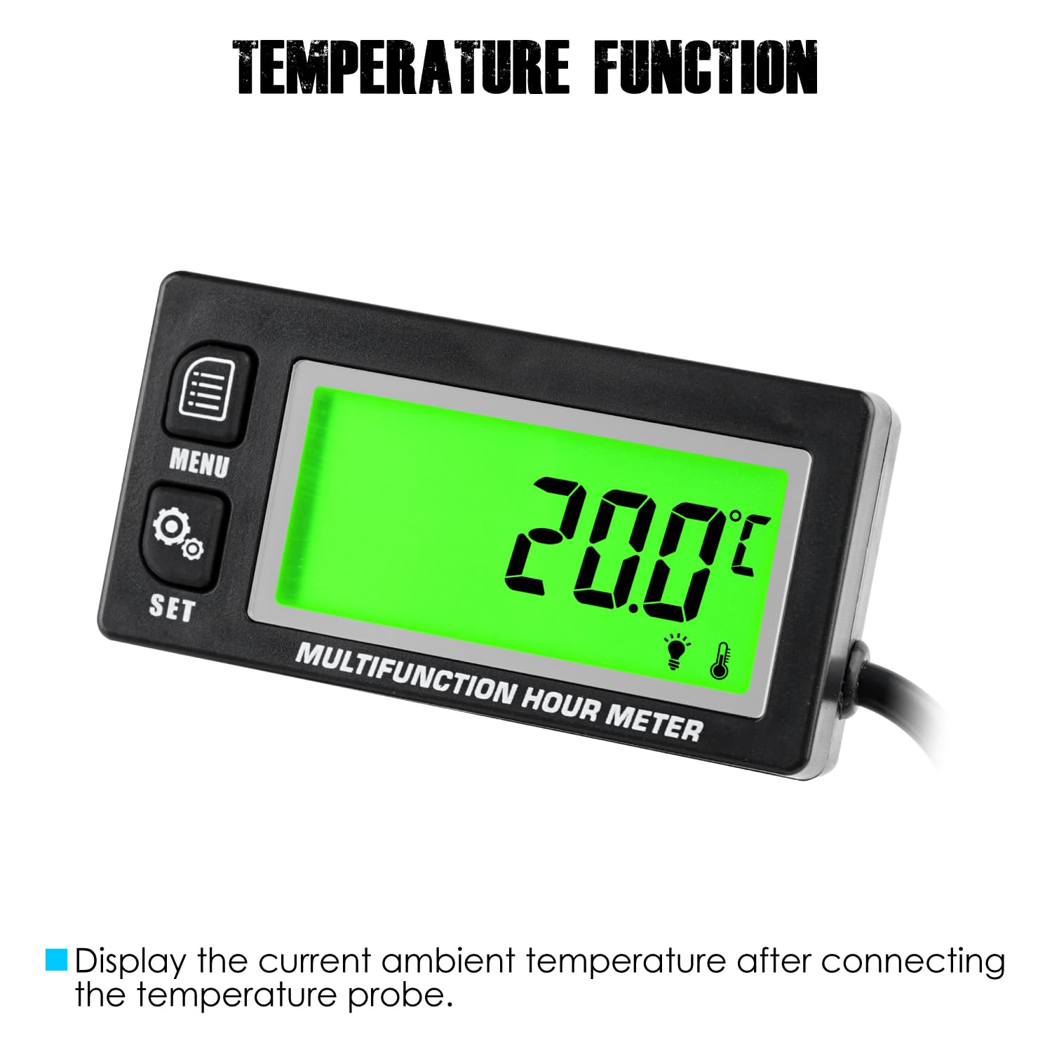 Multifunzione Hour Meter, Record Total Hours & IP65 Waterproof Design per Lawn Mower Tractor Generator Compressor