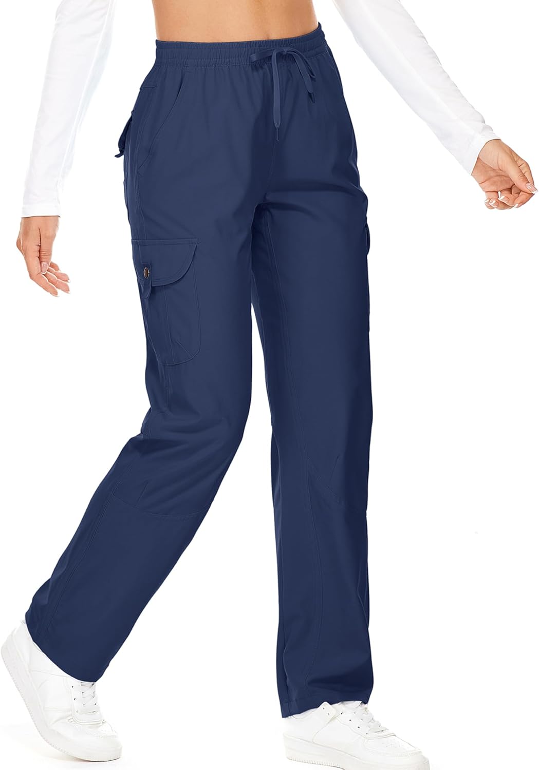 Womens Hiking Pants Quick Dry Lightweight UPF 50 Travel Golf Pants Work Camping Outdoor Cargo Pants Pockets