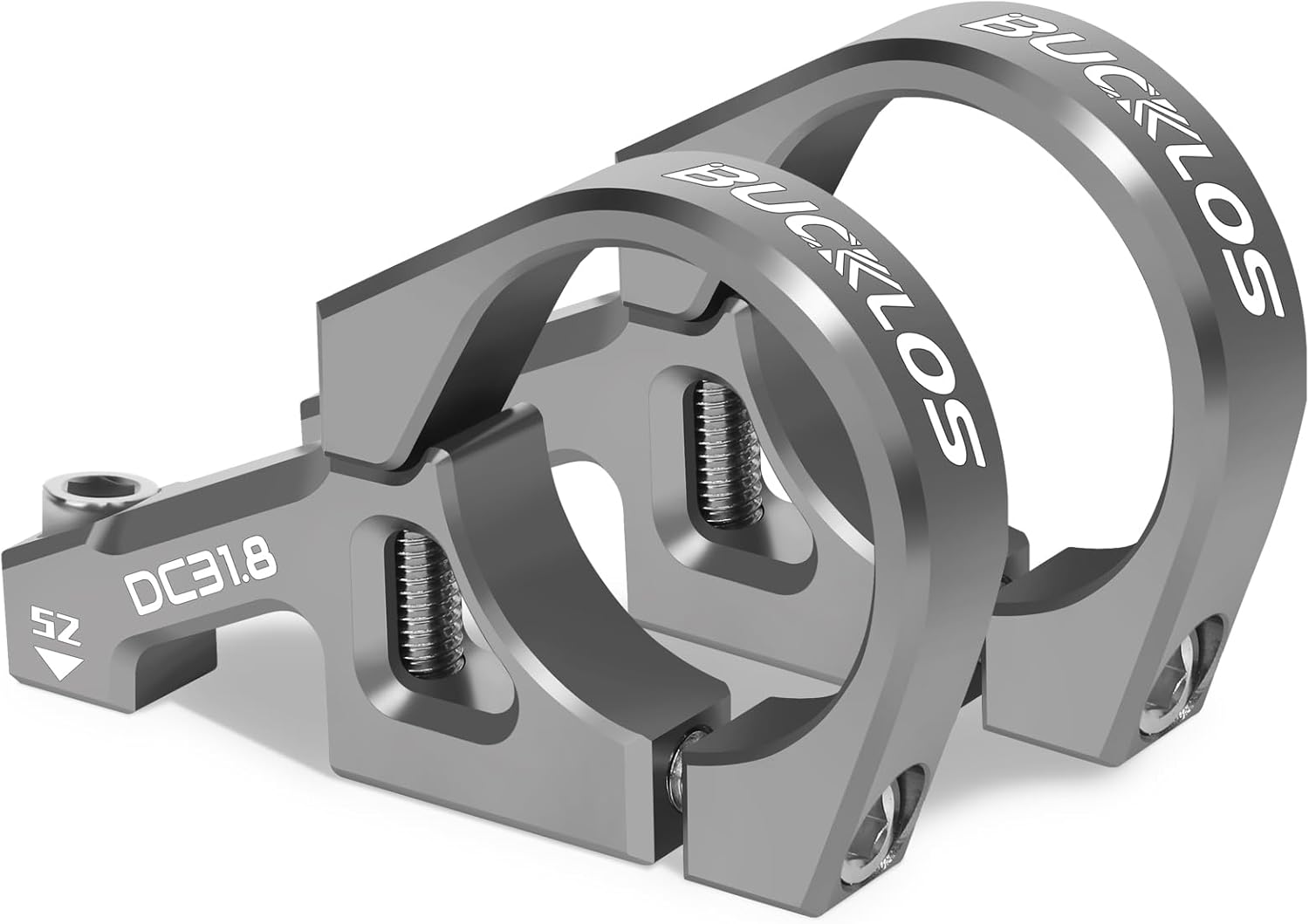 BUCKLOS Direct Mount Mountain Bike Stem 31.8mm 35mm Bar Clamp for Dual Crown Forks, 2 Pieces Lightweight Split Design MTB Stem for Downhill, All Mountain, Enduro, Freeride