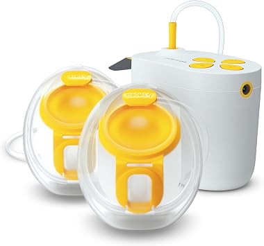 مضخة الثدي الكهربائية المزدوجة الأنيقة من Medela Pump مع أكواب مجموعة حمالات الصدر القابلة للارتداء من الجيل الأول، أداء على مستوى المستشفيات، آمنة للغسل في غسالة الأطباق، تتضمن محول طاقة وحزمة بطارية