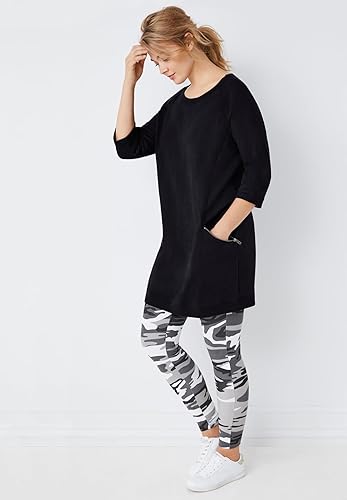 Miniatura 4 de Ellos Túnica con bolsillo con cremallera de rizo francés de talla grande para mujer