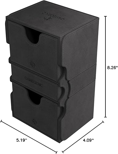 Miniatura 6 de Gamegenic Stronghold 200+ XL Convertible Deck Box  Double-Sleeved Card Storage  Card Game Protector with Accessories Drawer  Nexofyber Surface