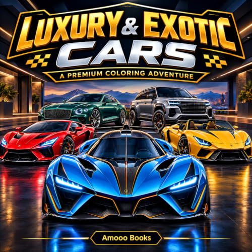 Luxury & Exotic Cars: A Premium Coloring Adventure for Boys, Kids & Young Car Enthusiasts image 2